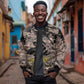Harlem Hellfighters 369th Infantry Regiment Legacy Sleeve Zip Bomber Jacket God Damn Lets Go