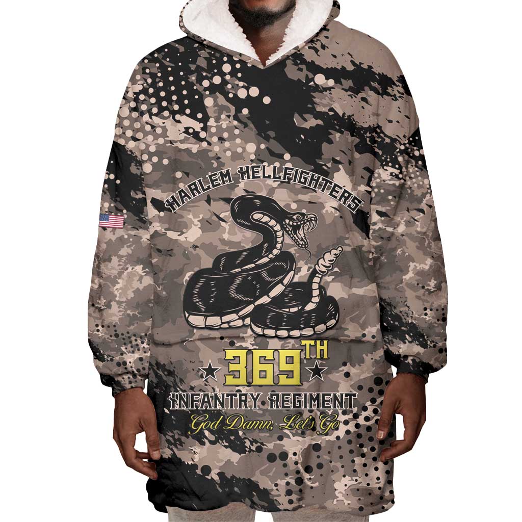 Harlem Hellfighters 369th Infantry Regiment Legacy Wearable Blanket Hoodie God Damn Lets Go