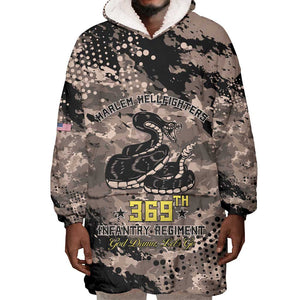 Harlem Hellfighters 369th Infantry Regiment Legacy Wearable Blanket Hoodie God Damn Lets Go