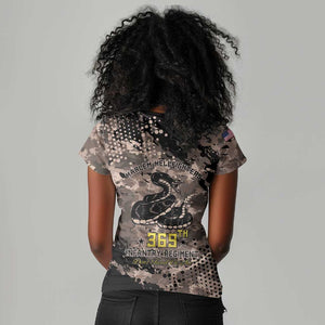 Harlem Hellfighters 369th Infantry Regiment Legacy Women V-Neck T-Shirt God Damn Lets Go