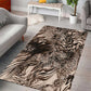 African Safari Zebra Leopard Swirl Pattern Area Rug