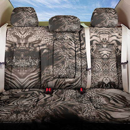 African Safari Zebra Leopard Swirl Pattern Back Car Seat Cover
