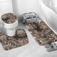 African Safari Zebra Leopard Swirl Pattern Bathroom Set