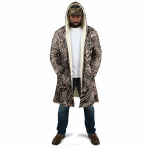 African Safari Zebra Leopard Swirl Pattern Cloak