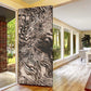 African Safari Zebra Leopard Swirl Pattern Door Cover
