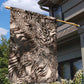 African Safari Zebra Leopard Swirl Pattern Garden Flag