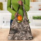 African Safari Zebra Leopard Swirl Pattern Grocery Bag