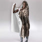 African Safari Zebra Leopard Swirl Pattern Hooded Blanket