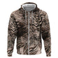 African Safari Zebra Leopard Swirl Pattern Hoodie