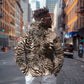 African Safari Zebra Leopard Swirl Pattern Hoodie
