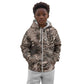 African Safari Zebra Leopard Swirl Pattern Kid Hoodie