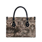 African Safari Zebra Leopard Swirl Pattern Leather Bag