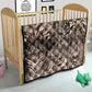 African Safari Zebra Leopard Swirl Pattern Quilt