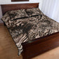 African Safari Zebra Leopard Swirl Pattern Quilt Bed Set