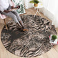 African Safari Zebra Leopard Swirl Pattern Round Carpet