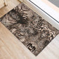 African Safari Zebra Leopard Swirl Pattern Rubber Doormat