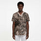 African Safari Zebra Leopard Swirl Pattern Scrub Top