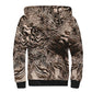 African Safari Zebra Leopard Swirl Pattern Sherpa Hoodie