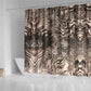 African Safari Zebra Leopard Swirl Pattern Shower Curtain