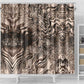 African Safari Zebra Leopard Swirl Pattern Shower Curtain