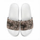 African Safari Zebra Leopard Swirl Pattern Slide Sandals