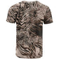 African Safari Zebra Leopard Swirl Pattern T shirt