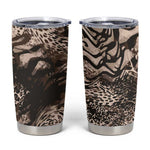 African Safari Zebra Leopard Swirl Pattern Tumbler Cup