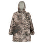 African Safari Zebra Leopard Swirl Pattern Wearable Blanket Hoodie
