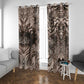 African Safari Zebra Leopard Swirl Pattern Window Curtain