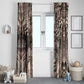 African Safari Zebra Leopard Swirl Pattern Window Curtain
