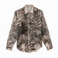 African Safari Zebra Leopard Swirl Pattern Women Casual Shirt
