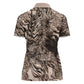 African Safari Zebra Leopard Swirl Pattern Women Polo Shirt