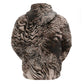 African Safari Zebra Leopard Swirl Pattern Zip Hoodie