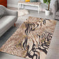 African Zebra Leopard Pattern Area Rug Sand Taupe Beige