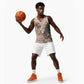 African Zebra Leopard Pattern Basketball Jersey Sand Taupe Beige