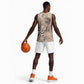 African Zebra Leopard Pattern Basketball Jersey Sand Taupe Beige