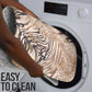 African Zebra Leopard Pattern Bathroom Set Sand Taupe Beige