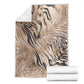 African Zebra Leopard Pattern Blanket Sand Taupe Beige