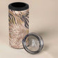 African Zebra Leopard Pattern 4 in 1 Can Cooler Tumbler Sand Taupe Beige