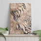 African Zebra Leopard Pattern Canvas Wall Art Sand Taupe Beige