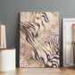 African Zebra Leopard Pattern Canvas Wall Art Sand Taupe Beige