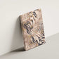 African Zebra Leopard Pattern Canvas Wall Art Sand Taupe Beige