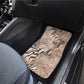 African Zebra Leopard Pattern Car Mats Sand Taupe Beige