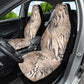 African Zebra Leopard Pattern Car Seat Cover Sand Taupe Beige
