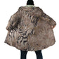 African Zebra Leopard Pattern Cloak Sand Taupe Beige