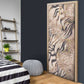 African Zebra Leopard Pattern Door Cover Sand Taupe Beige