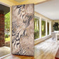 African Zebra Leopard Pattern Door Cover Sand Taupe Beige