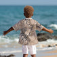 African Zebra Leopard Pattern Kid Hawaiian Shirt Sand Taupe Beige
