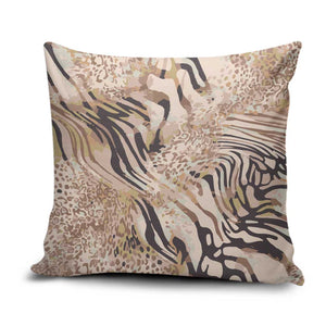 African Zebra Leopard Pattern Pillow Cover Sand Taupe Beige