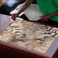 African Zebra Leopard Pattern Puzzle Sand Taupe Beige